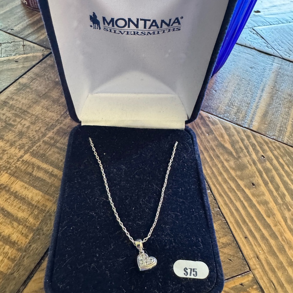 Montana Silversmiths Silver Heart Charm Necklace